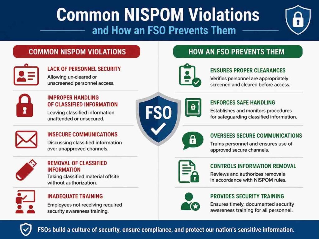 Common NISPOM Violations and How an FSO Prevents Them
