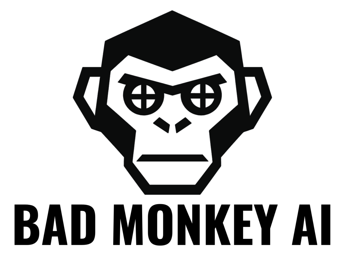 Bad Monkey AI Head with Name Logo